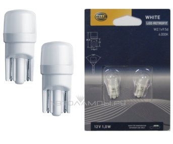 W5W 12V-LED (W2,1x9,5d) 4000K 1,0W Retrofit (��.2��.) T10 8GL 178 560-591