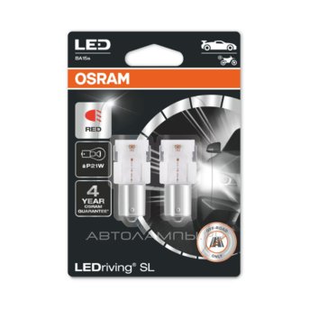 P21W 12V-LED (BA15s) Red 1.9W LEDriving SL (��.2��.) 3 ���. 7506DRP-02B