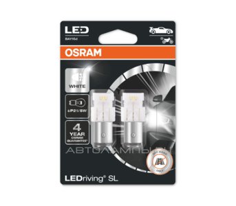 P21/5W 12V-LED (BAY15d) 6000K 2.0/0.4W Cool White LEDriving SL 3 пок. (бл.2шт.) 7528DWP-02B