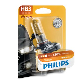 HB3 12V- 65W (P20d) ( +30% света) Vision (Premium) блистер (1шт.) 9005PRB1